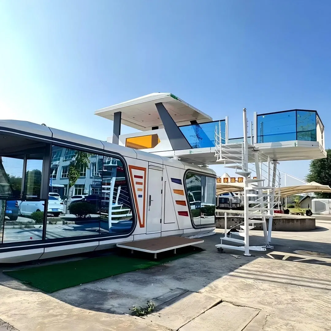 Casa Modular Prefabricada com Controle de Voz Inteligente Estrutura Moderna e Eficiente em Energia Espaços em Cápsula