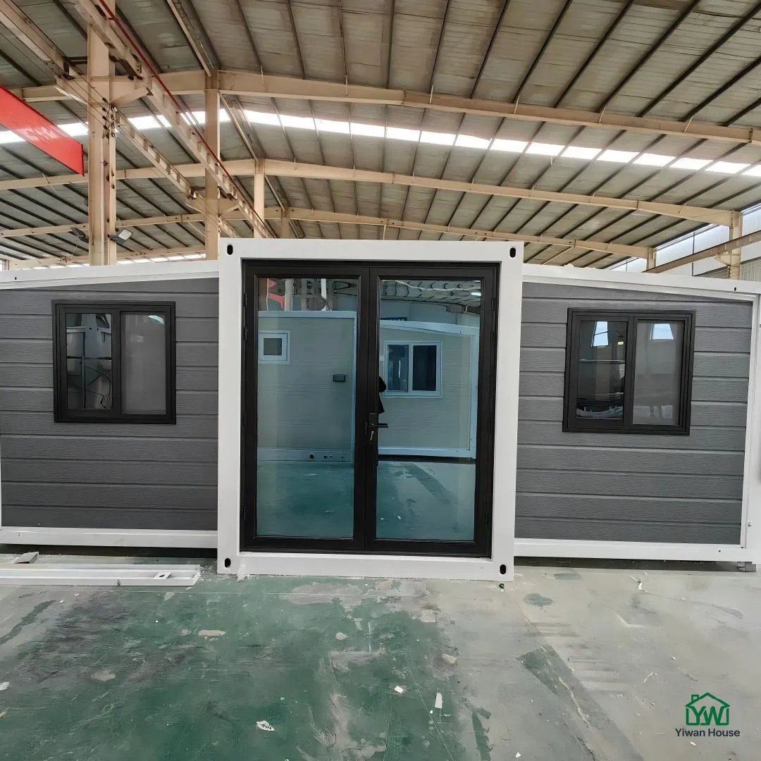 40FT 30FT 20FT Casa Modular Prefabricada Dobrável Pronta para Uso com Cozinha e Banheiro, Casa Pequena Expandível e Portátil com Duas Asas