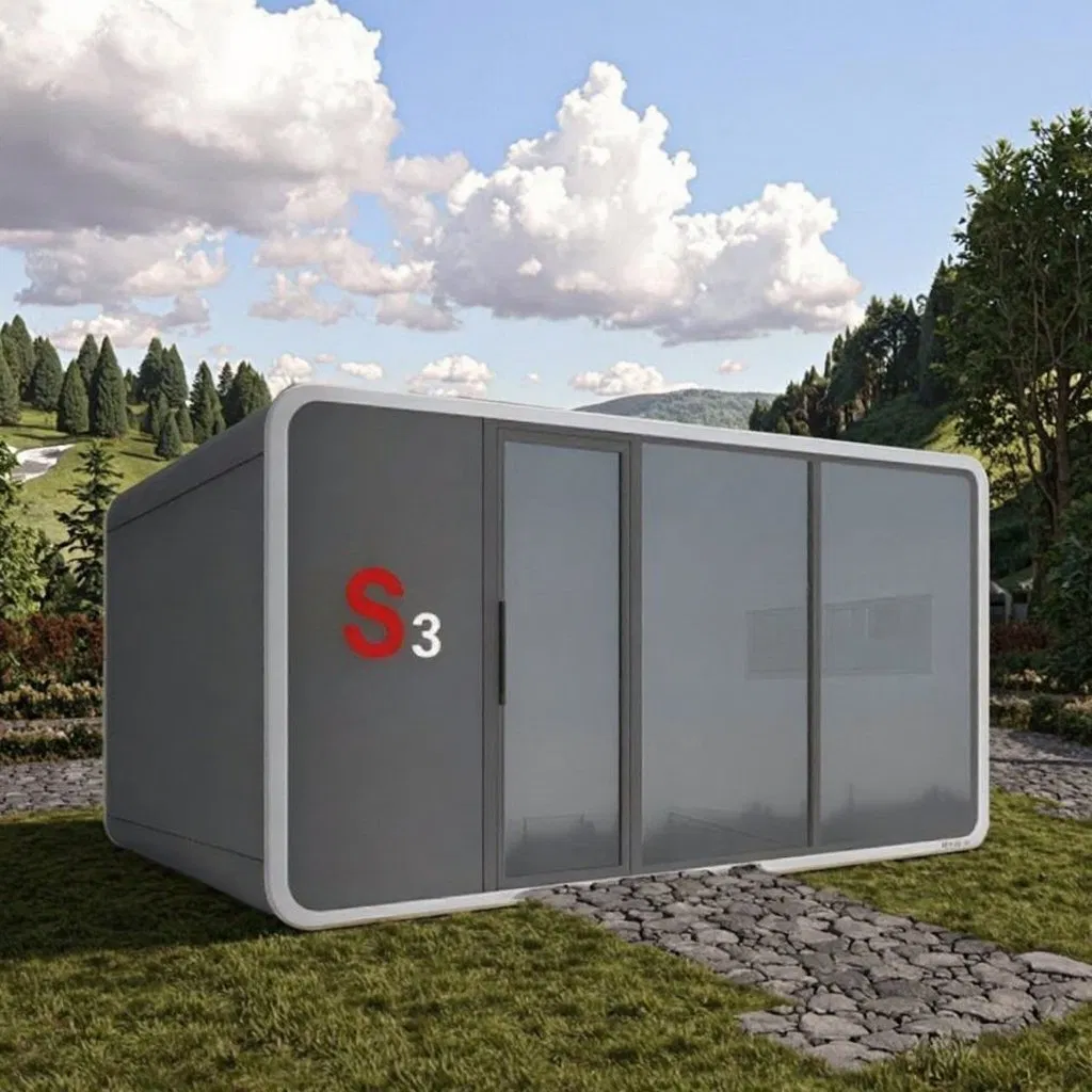 Casas Tiny Prefabricadas Modulares Escritório em Contêiner Casa Móvel Maçã Cabana Móvel Maçã