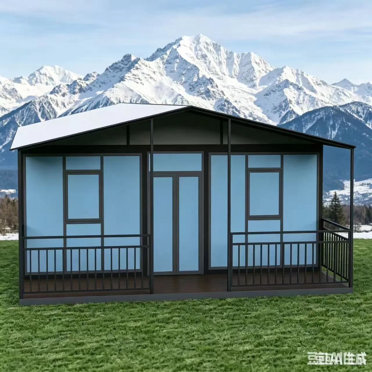 20FT Edifício de Estrutura de Aço Escritório Modular Casa Container Pré-fabricada de Madeira Dobrável