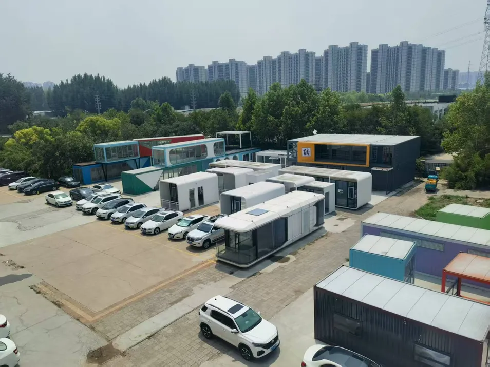 China 20FT 40FT Hotel de Vidro Modular Casas Tiny Prefabricadas Escritório em Contêiner Pódio de Maçã Móvel Cabana de Maçã Casa