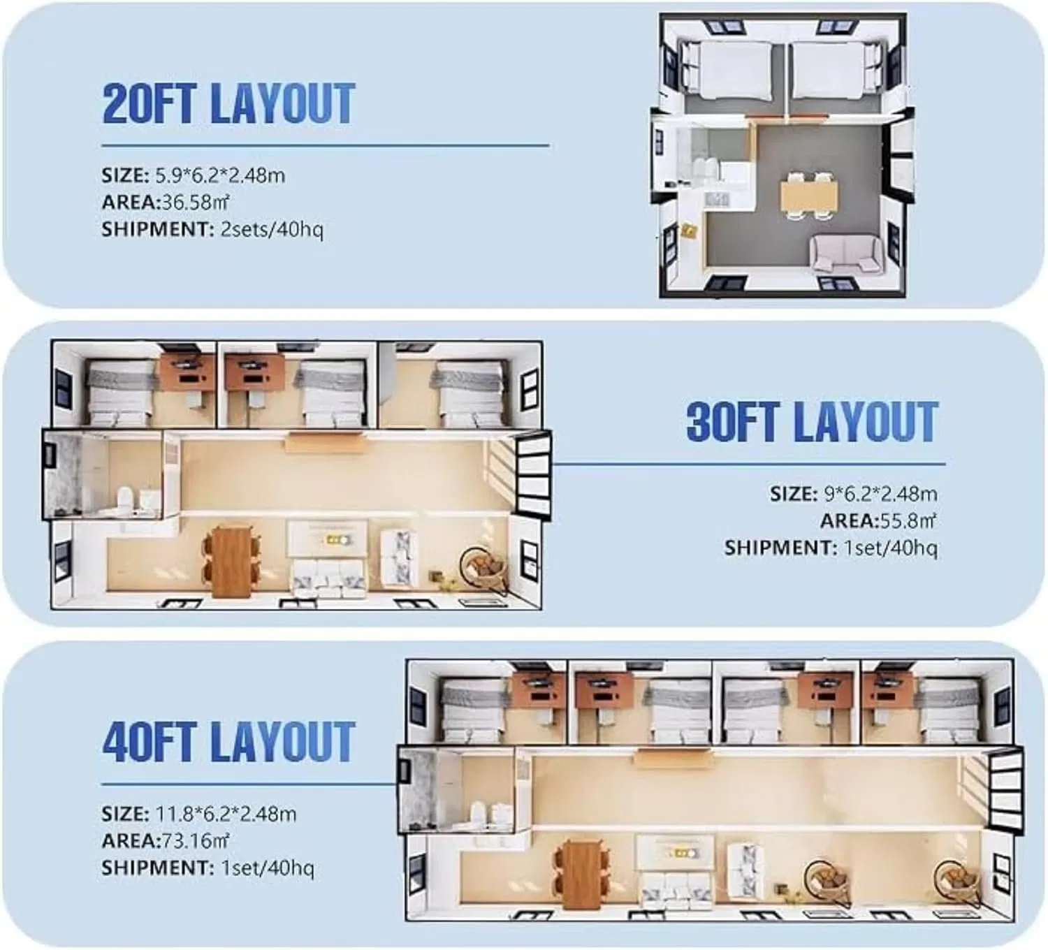 Casa Modular de Uso Flexível, Estrutura Durável para Residências e Espaços de Eventos