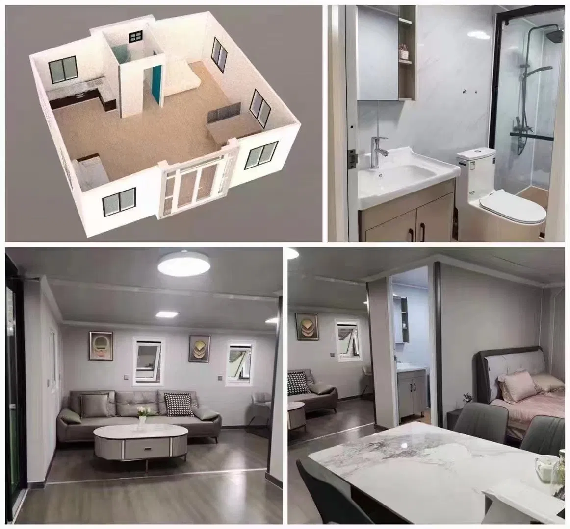 Casa Prefabricada 20-Foot/30-Foot/40-Foot Casas Modulares Modernas 5-Bedroom Casas Prefabricadas
