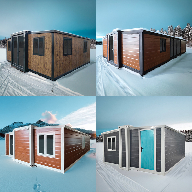 Casas modulares pré-fabricadas móveis, casas contêineres expansíveis, casas pequenas portáteis