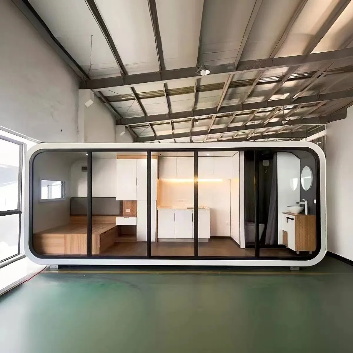 Casa Modular de Luxo Personalizada 20FT 40FT Vila Prefabricada Cabana Escritório Portátil Casa Armazém Apple