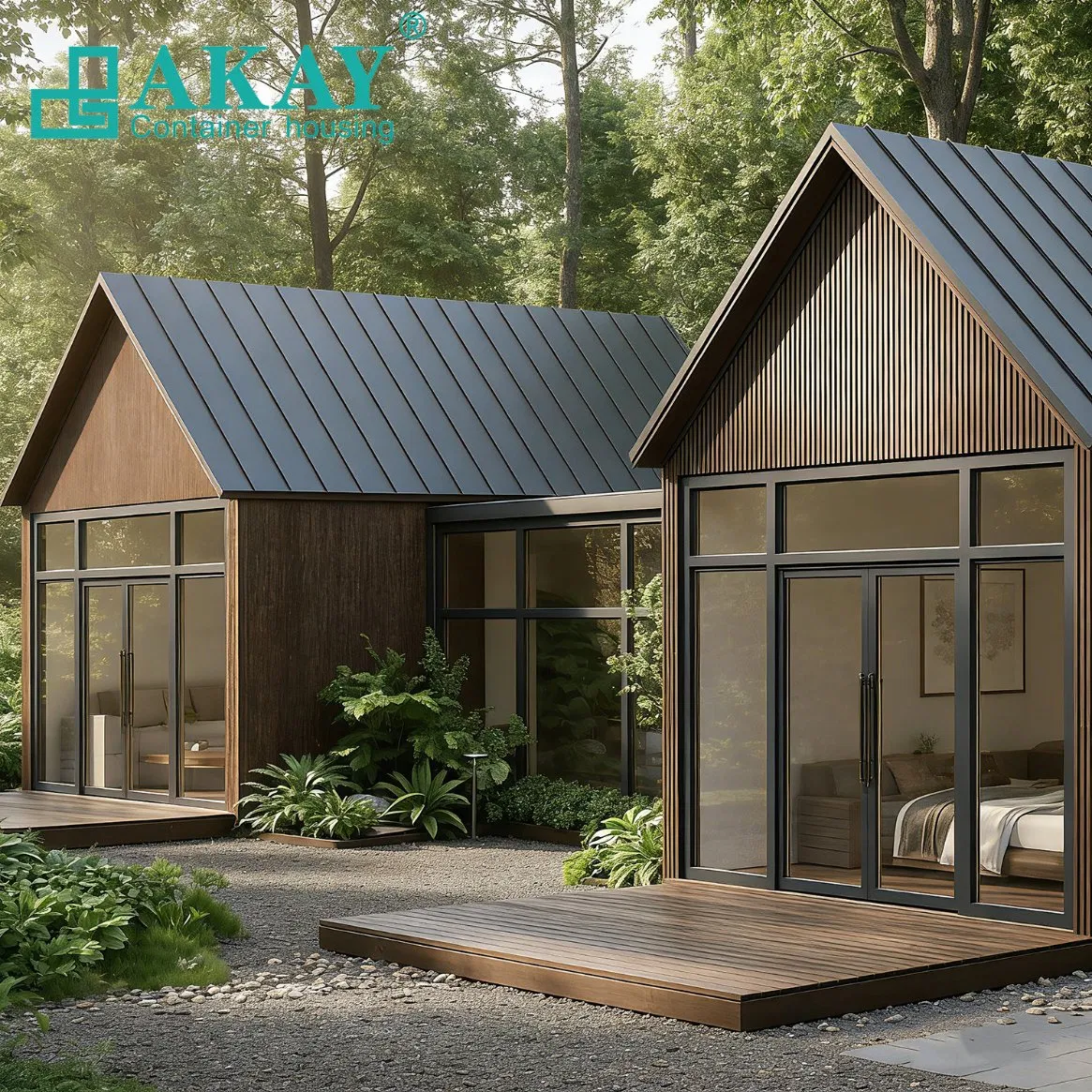 Akay Casa Modular de Aço Pronta para Moradia à Prova de Vazamentos de Umidade, Casa Contêiner Luxuosa Prefabricada