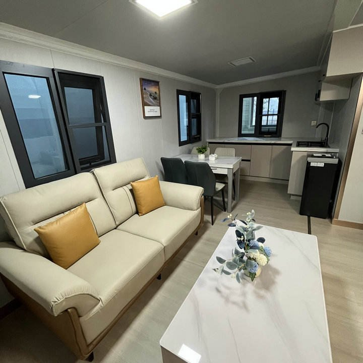 20FT 40FT Tamanhos Casa Contêiner Portátil de Dois Quartos Tipo Familiar Prefabricada Expandável Casa Dobrável para Escritório Hotel Disponível