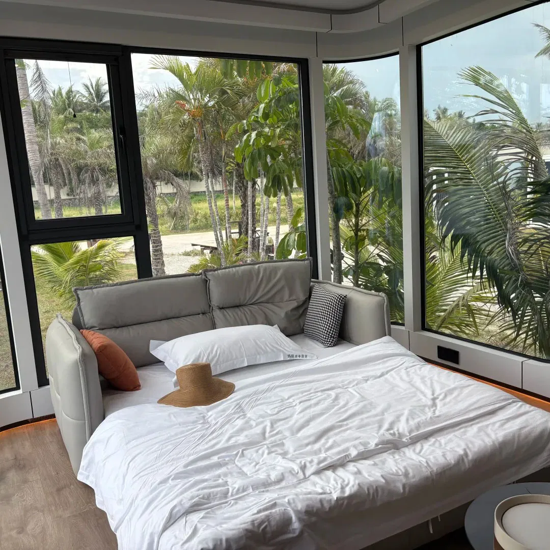 Cápsulas Espaciais Personalizadas de Fábrica, 8-Meter e 11.5-Meter Casas de Cápsulas para Resorts e Vilas de Camping de Luxo