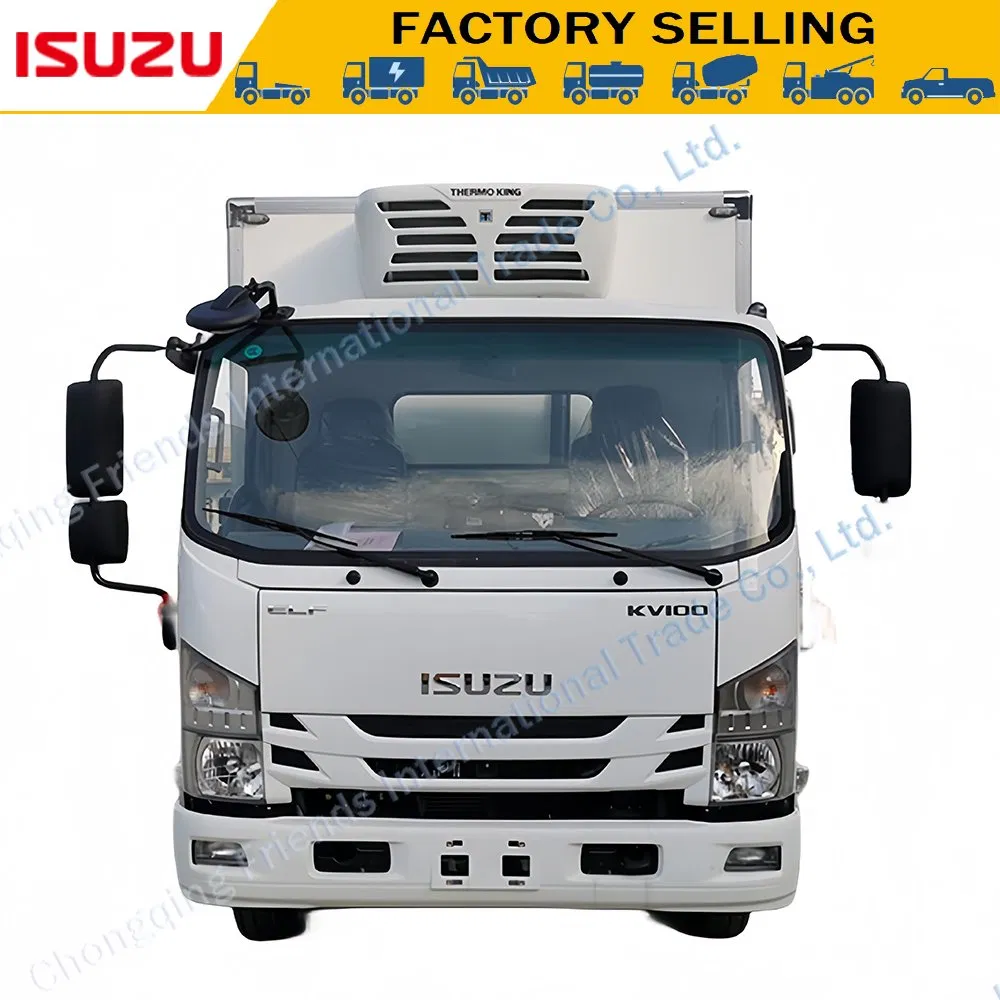 Isuzu Nkr 100p Kv100 Refrigerated Truck Refrigerator Cooling Van Small Freezer Sea Food Meat Chicken Vegetable Fruit Truck Frozen Reefer Transport