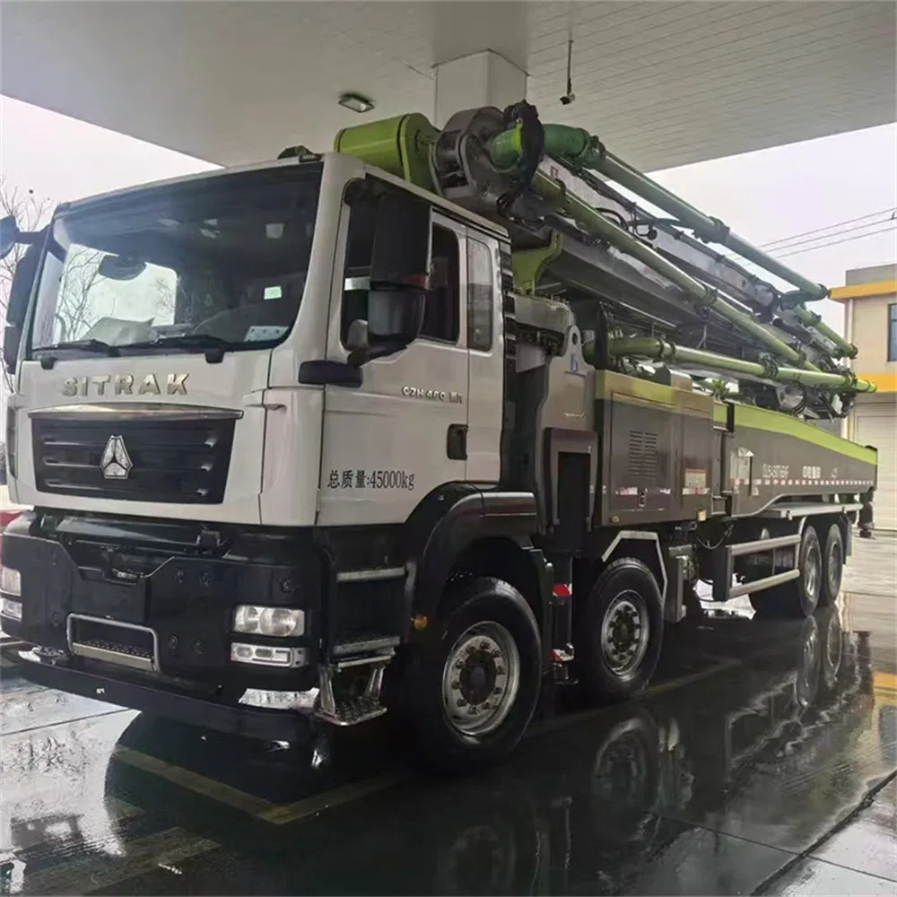 High-Capacity Used 59m 62m 67m Cement Boom Pump Truck Featuring Zoomlion Electric Drive System