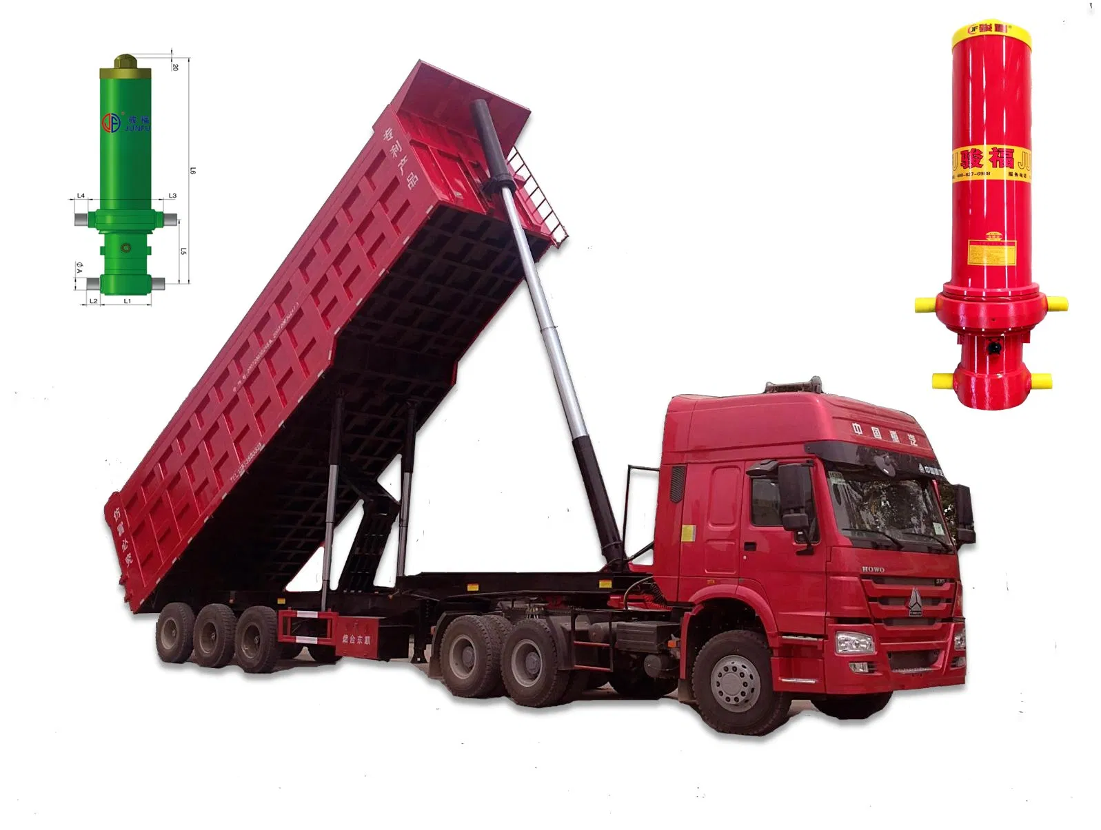 Complete Hydraulic Tipping System with CE for Tipping Trucks Trailers and Semitrailers