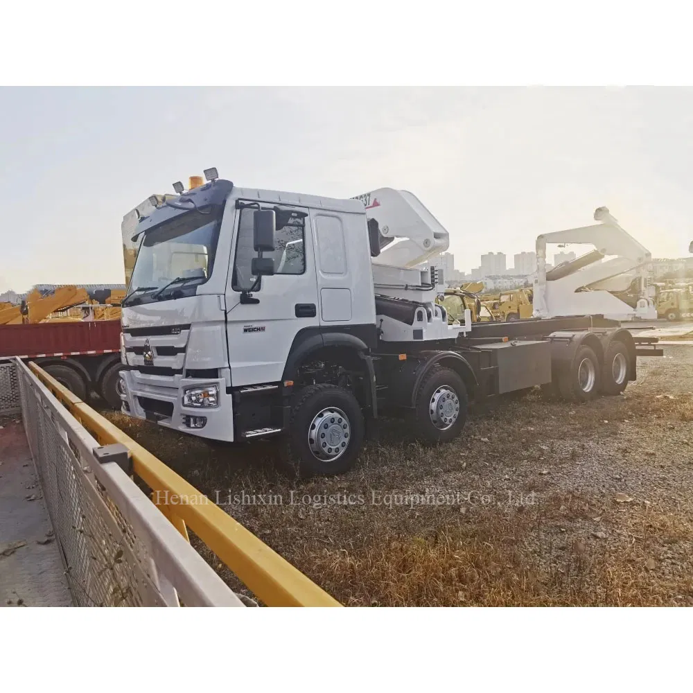 Sinotruk HOWO 430HP 37 Tons Truck Cranes Side Crane Container Transport Vehicle
