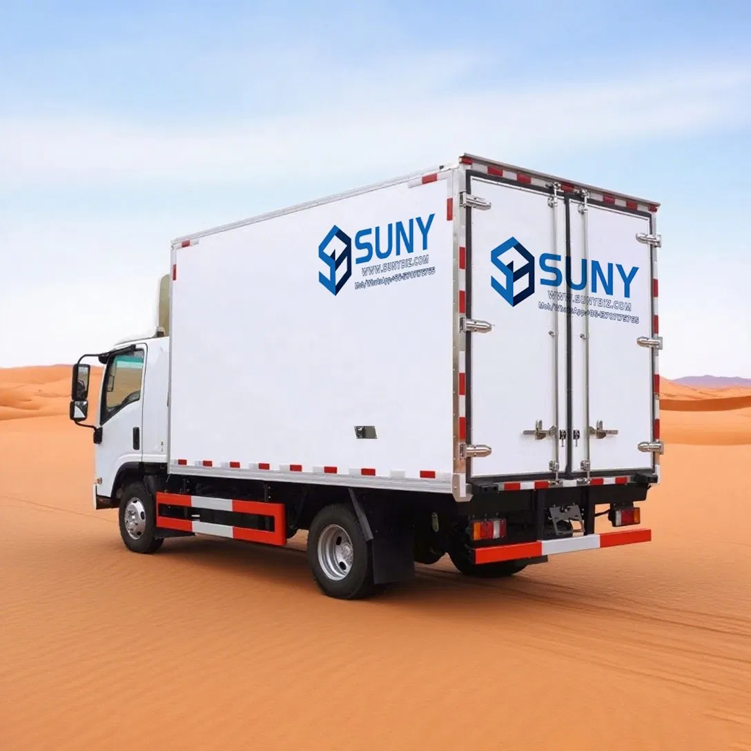 Mobile Refrigeration Truck Ice Cream Frozen Goods Insulated Cold Storage FRP Insulation Box for Fish Vegetables Transport 4X2 Refrigerated Van for Fresh Food
