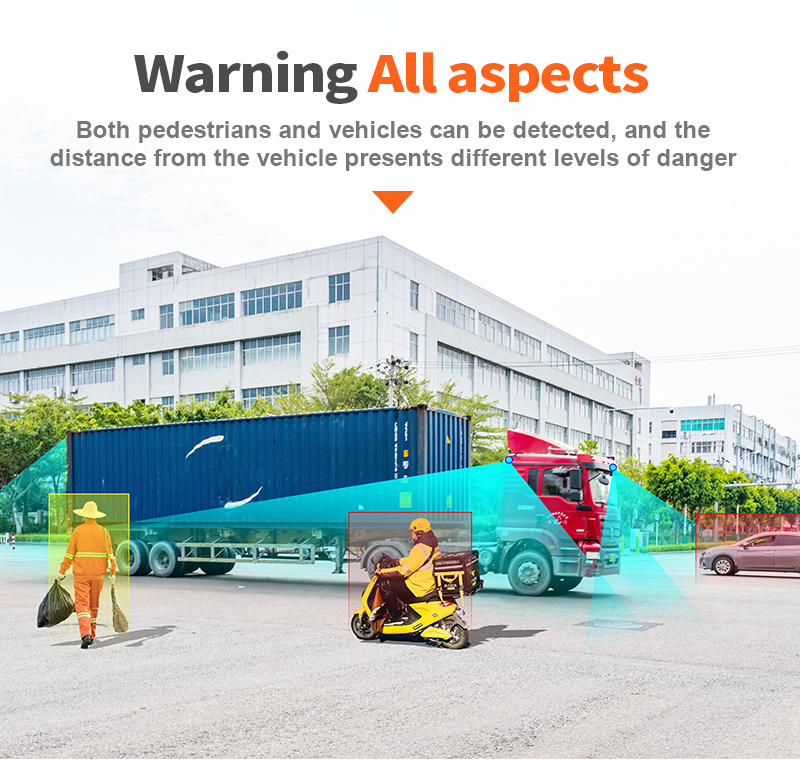 Factory Direct Waterproof Touch Screen Bsd Camera Kit, Blind Spot Monitoring System for Semi Trailer&Heavy Duty Truck