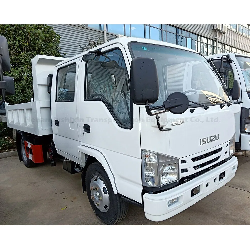 Waste Disposal 4X2 3-5tons Dumpster Double Row Cab Mini Dumper 120 HP Euro 3 Rhd Tipper Trucks Small Light Duty Dump Truck for Construction Material