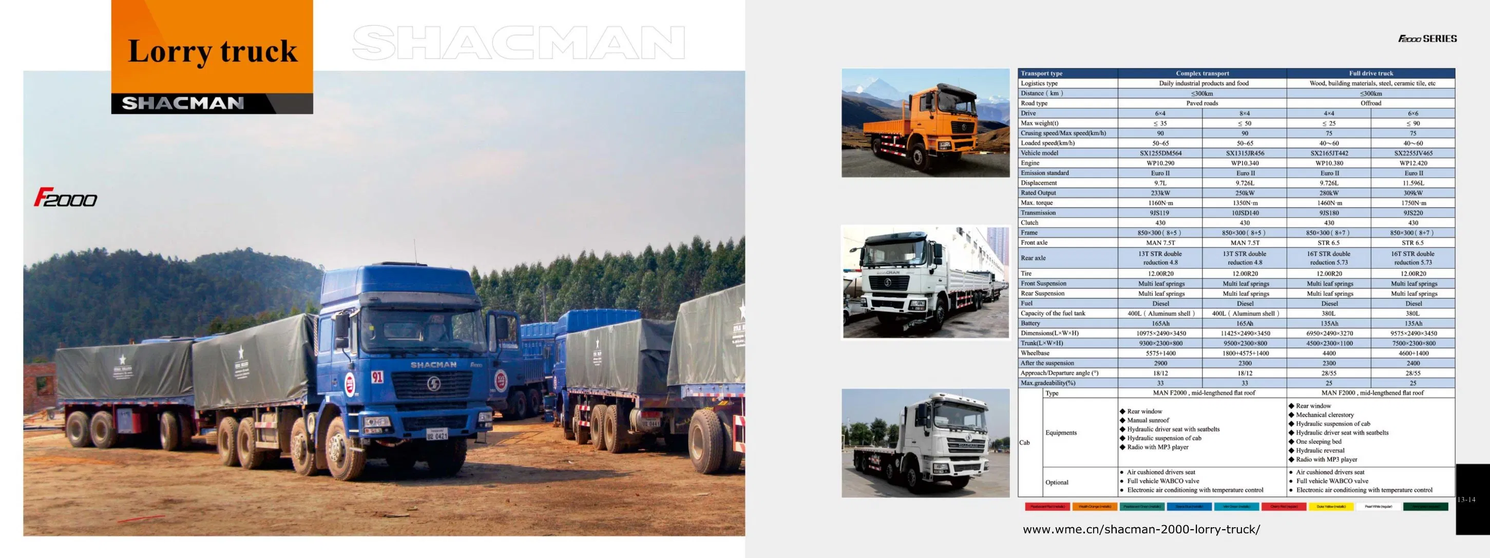 6X4 Diesel Fuel Overland Transport Payload Capacity Flatbed Lorry Truck