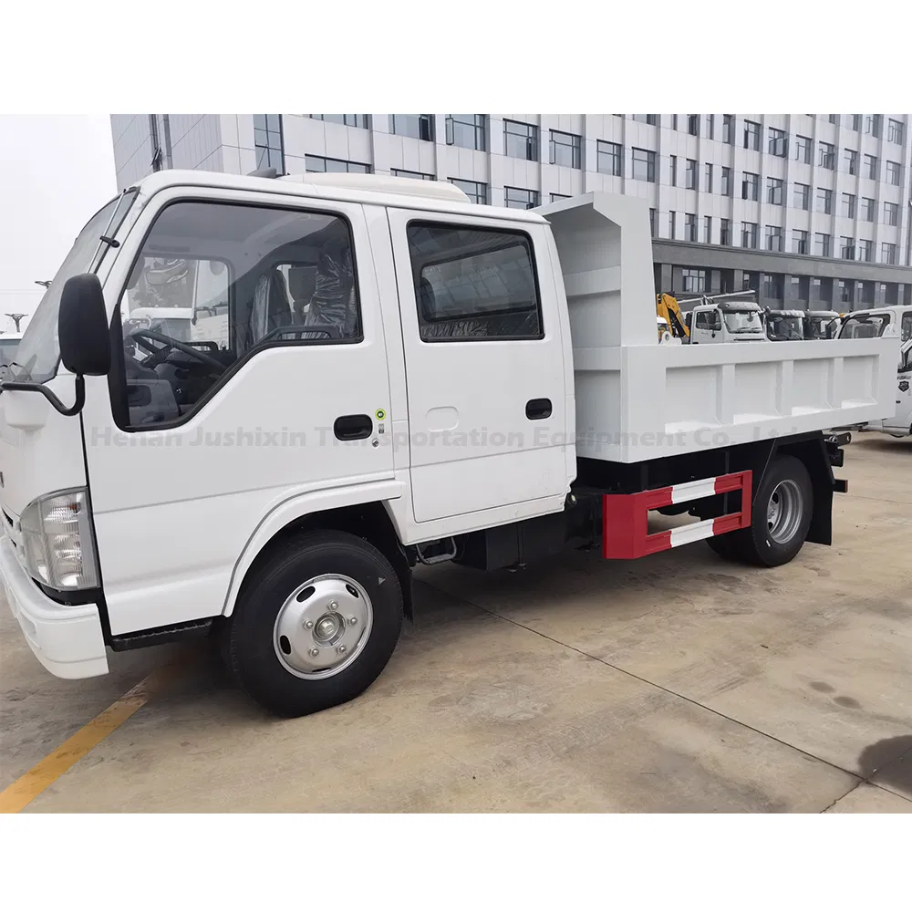 Waste Disposal 4X2 3-5tons Dumpster Double Row Cab Mini Dumper 120 HP Euro 3 Rhd Tipper Trucks Small Light Duty Dump Truck for Construction Material