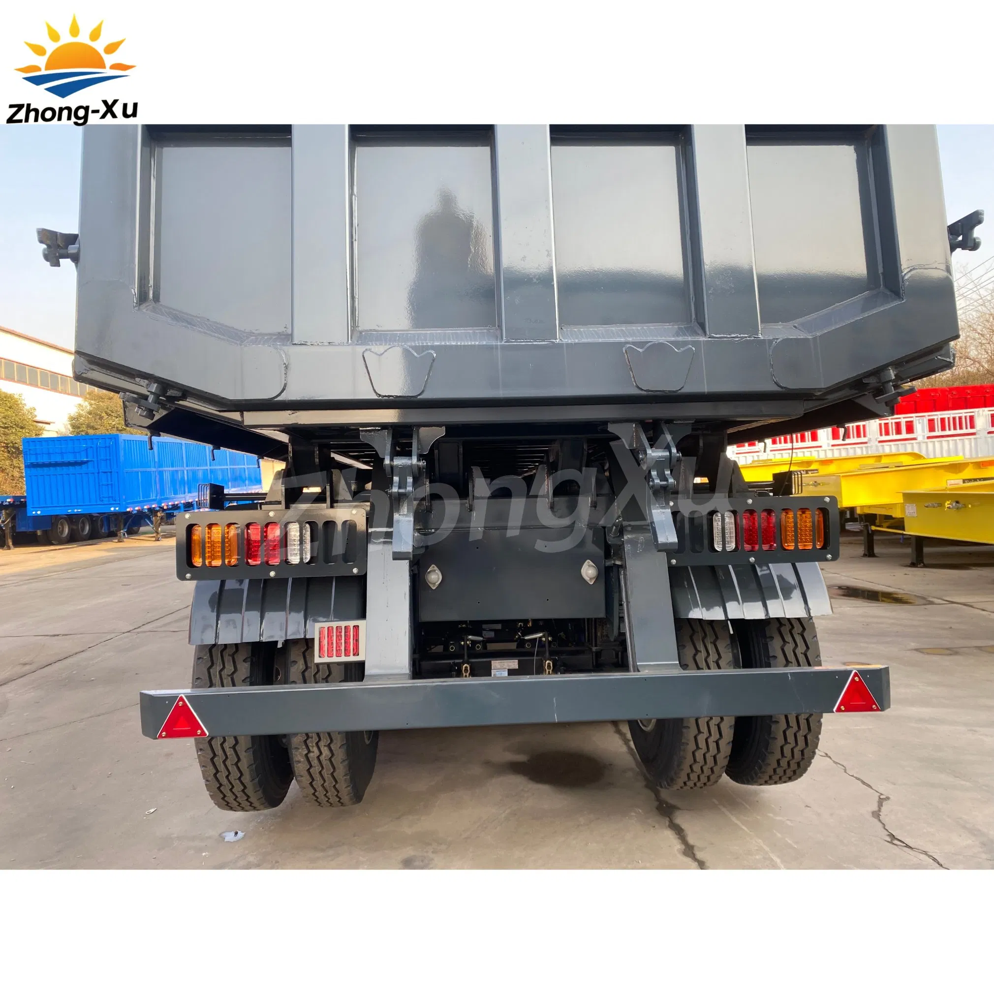 Heavy Haul 4 Axle 30cbm 35cbm 60 Tons Dumper /Dump /Tipping/Tipper Truck Semi Trailer for Bauxite Ore Transport Mining Site