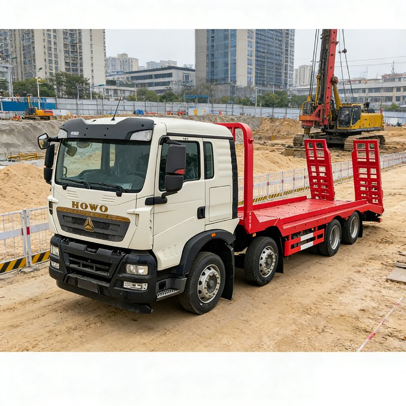 8×4 Heavy Duty HOWO Flatbed Truck for Large Machinery Transport Durable