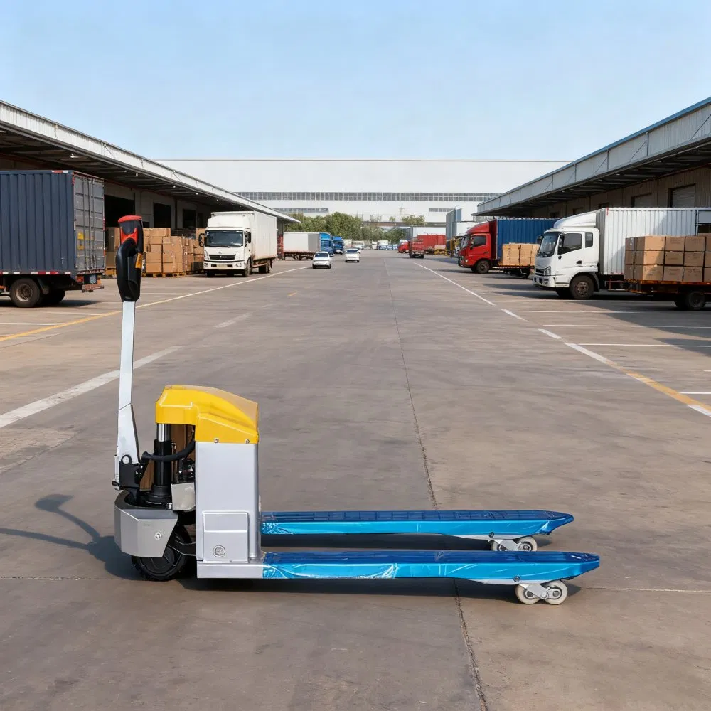 Durable High-Grip Protective Shielded-Core Pallet Truck for Cold Chain Logistics &amp; Distribution