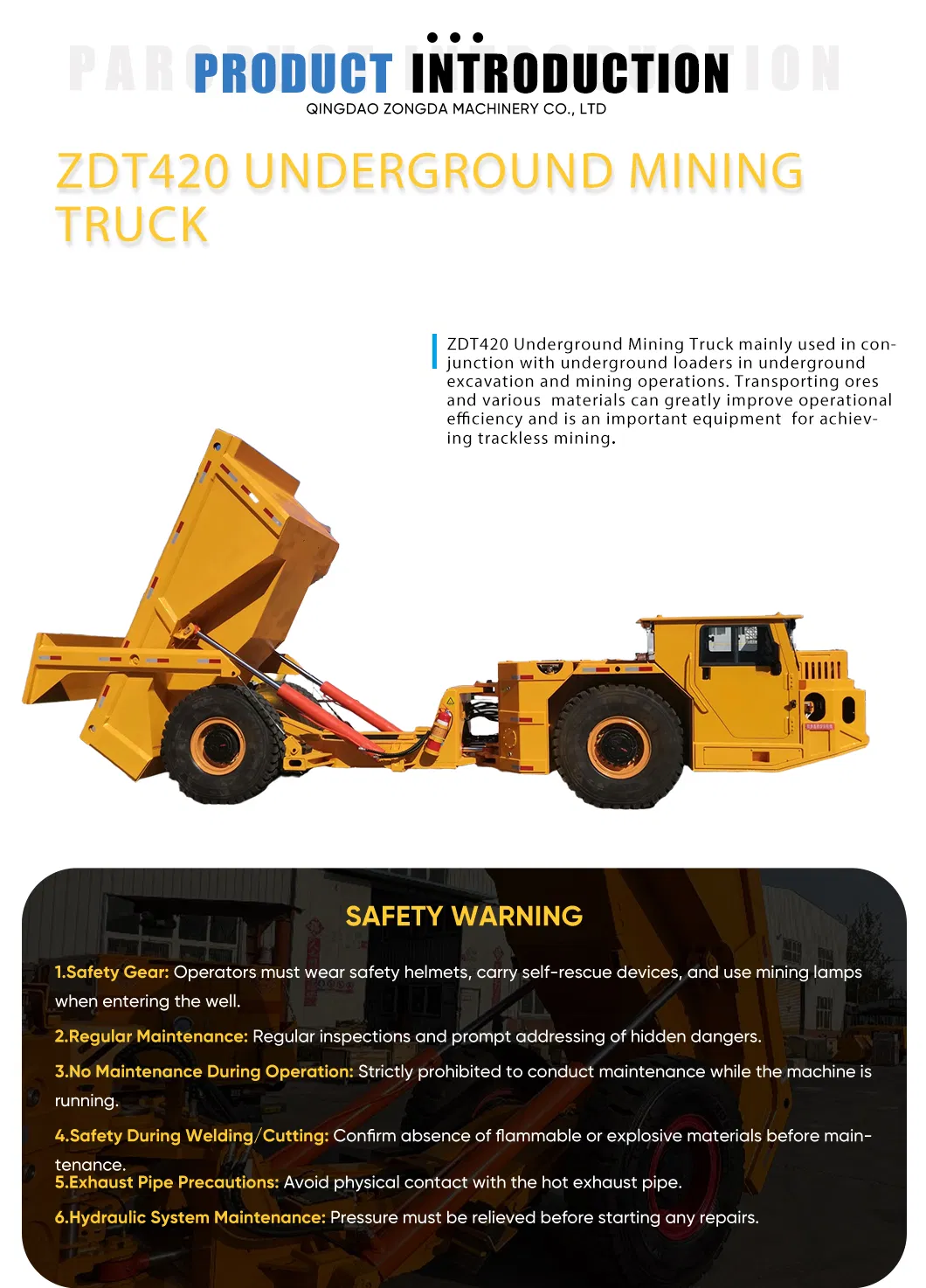 Underground Utility Haul Truck