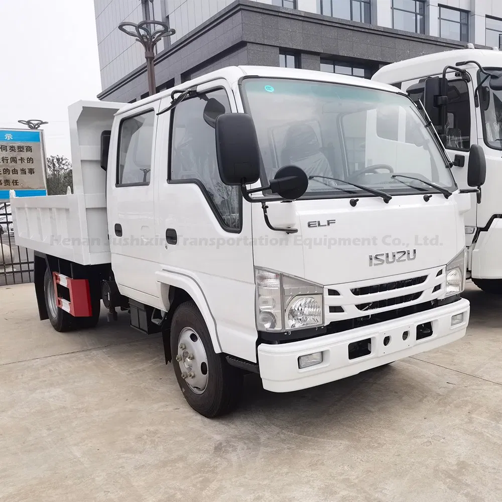 Waste Disposal 4X2 3-5tons Dumpster Double Row Cab Mini Dumper 120 HP Euro 3 Rhd Tipper Trucks Small Light Duty Dump Truck for Construction Material