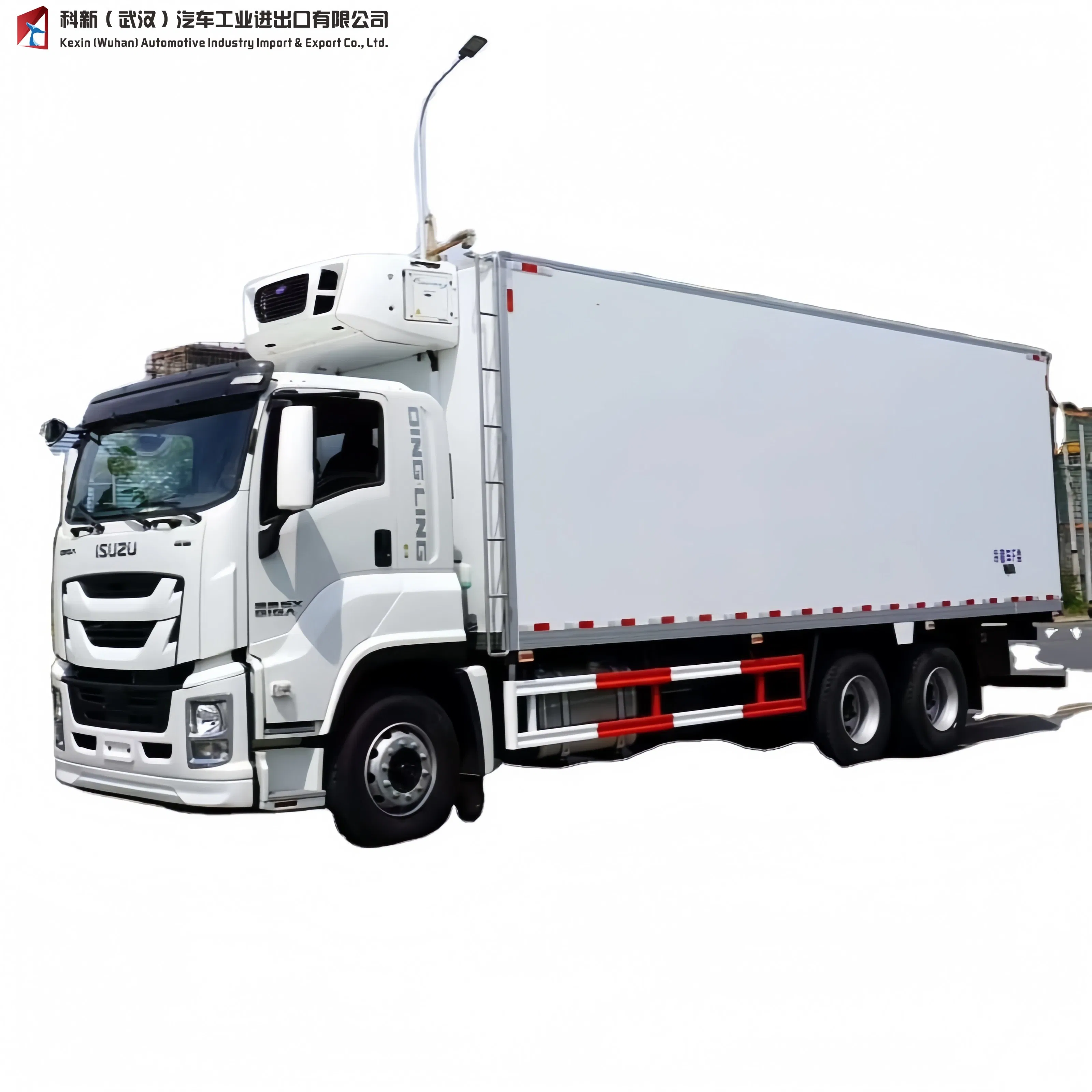 Euro 5 Qinglin G Isuz U Giant Coffee 6.8-Meter Refrigerated Truck New Diesel Vegetables Fruits Meat Transport Cold Chain Storage