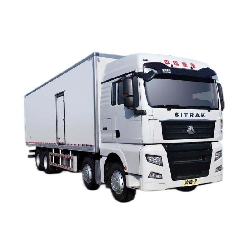 Sinotruk Sitrak C5h 8×4 Box-Type Cargo Truck with 6/10-Speed Manual Transmission - Optional Stake Body/Flatbed/Truck-Mounted Crane for Long-Distance Transport