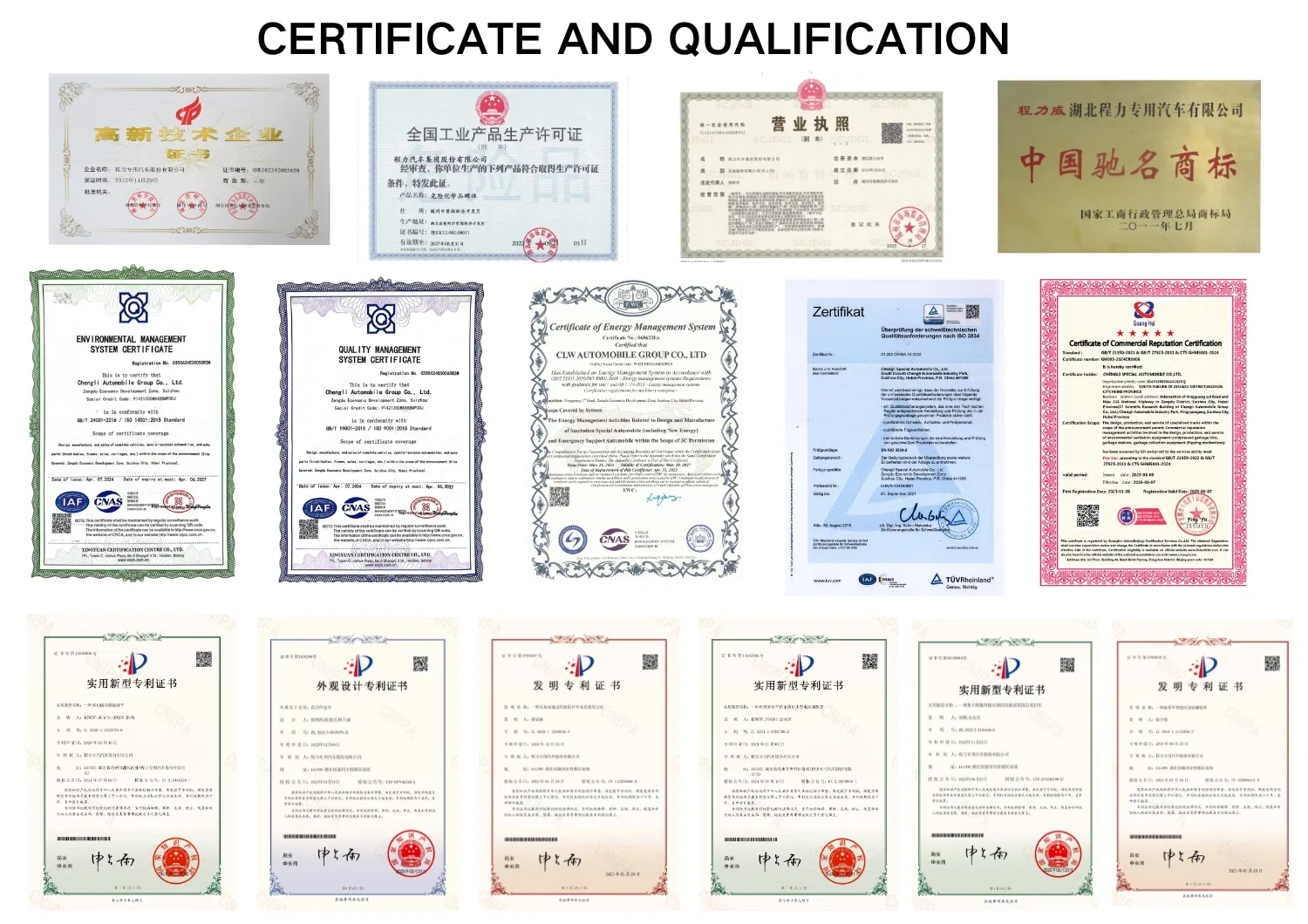 Certifications