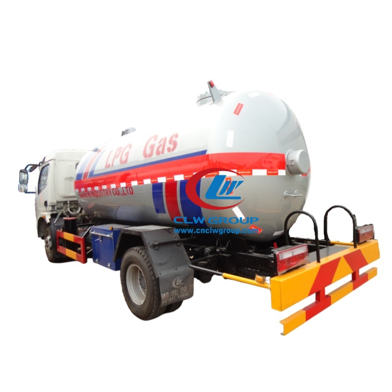 Dongfeng 5m3 8m3 Methane Storage Tank Container LPG Truck Trailer with Pump Transport Tanker Small LPG Bobtail Truck