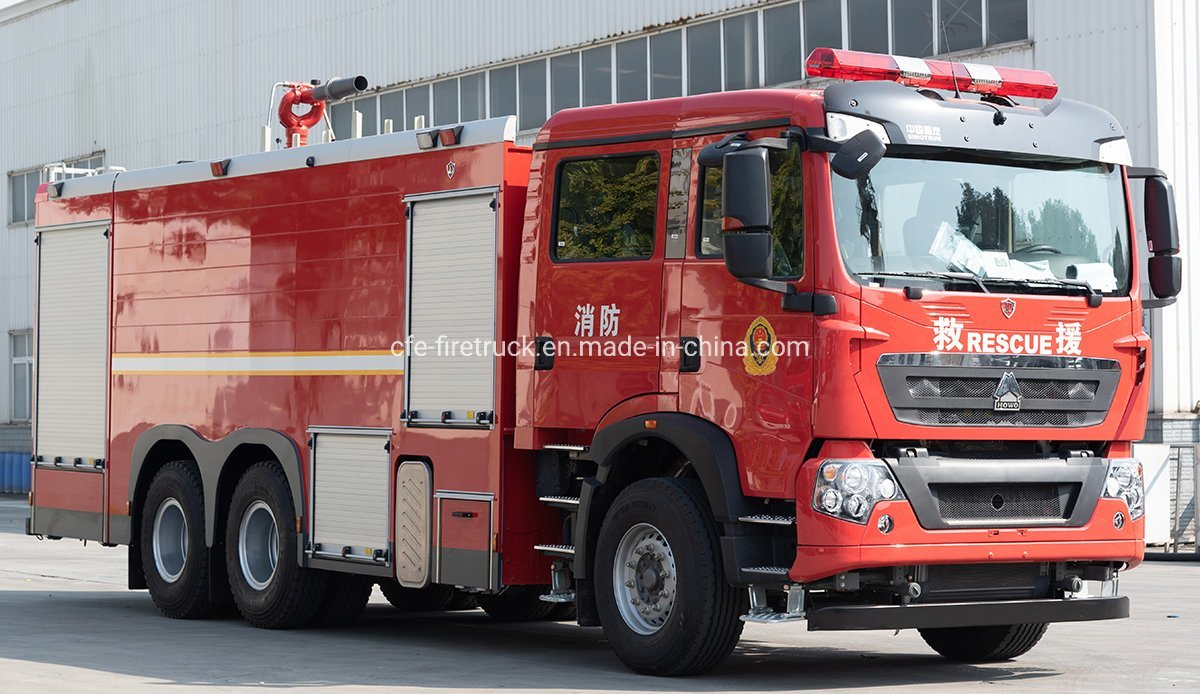 Wholesale Fire Fighting Truck High Performance Sinotruk HOWO T Heavy-Duty Fire Truck with 18000L Water and Foam Tank New Airport Ladder Electric Truck