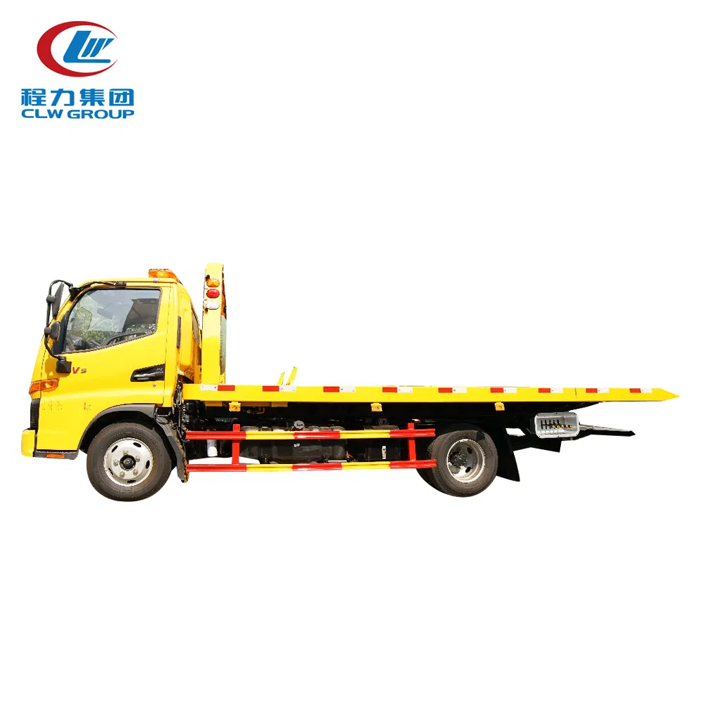 4~8ton Road Rescue Wrecker Flatbed Towing Carrier Recovery Crane Rollback Road Platform Transport with HOWO FAW Dongfeng Truck Best Price China Factory