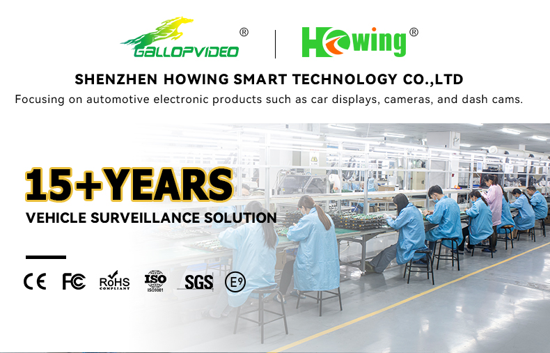 Factory Direct Waterproof Touch Monitor Bsd Camera System Blind Spot Warning for Truck Semi Trailer