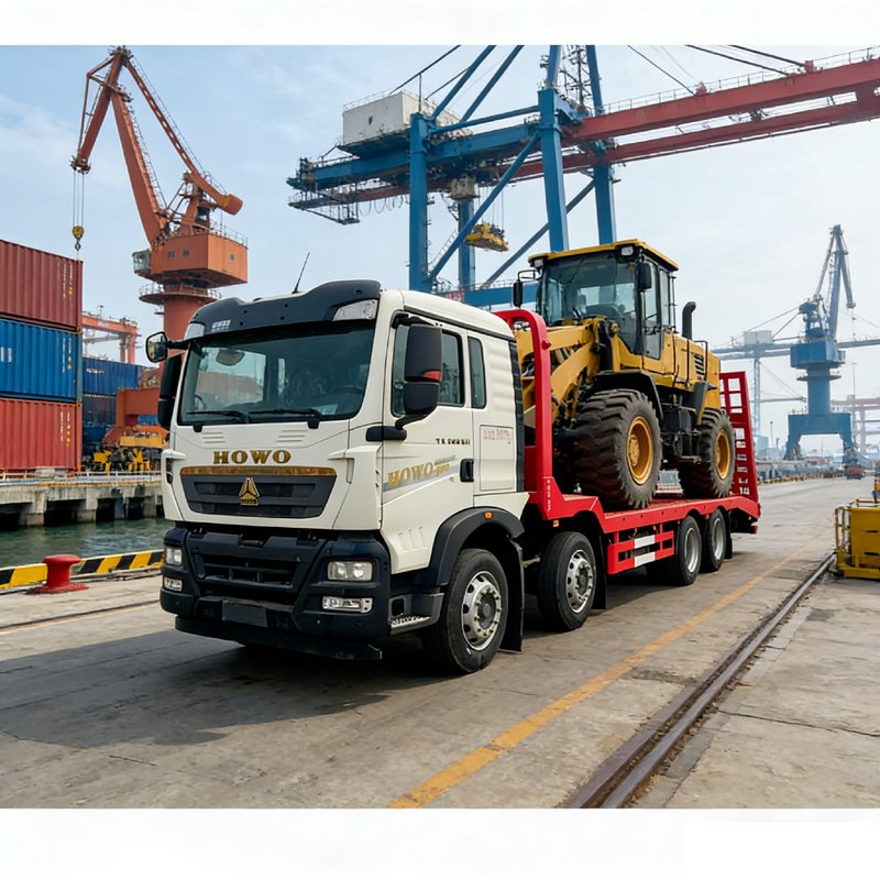 8×4 Heavy Duty HOWO Flatbed Truck for Large Machinery Transport Durable