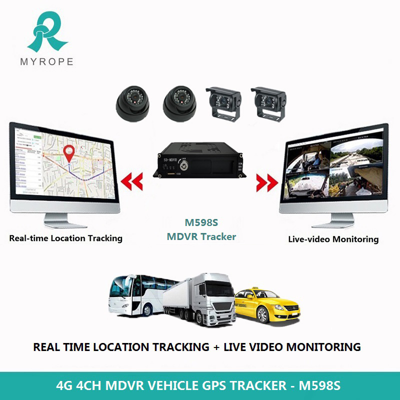 4G 1080P Truck DVR Kit Mdvr Kit Car DVR 2CH 4CH Security System with Free Software Platform