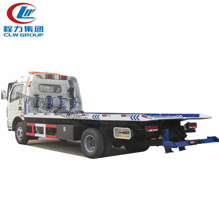 4~8ton Road Rescue Wrecker Flatbed Towing Carrier Recovery Crane Rollback Road Platform Transport with HOWO FAW Dongfeng Truck Best Price China Factory