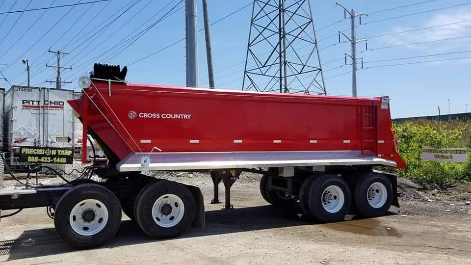 Factory Direct Sale PVC Dump Trailer Truck Mesh Cable Tarp System