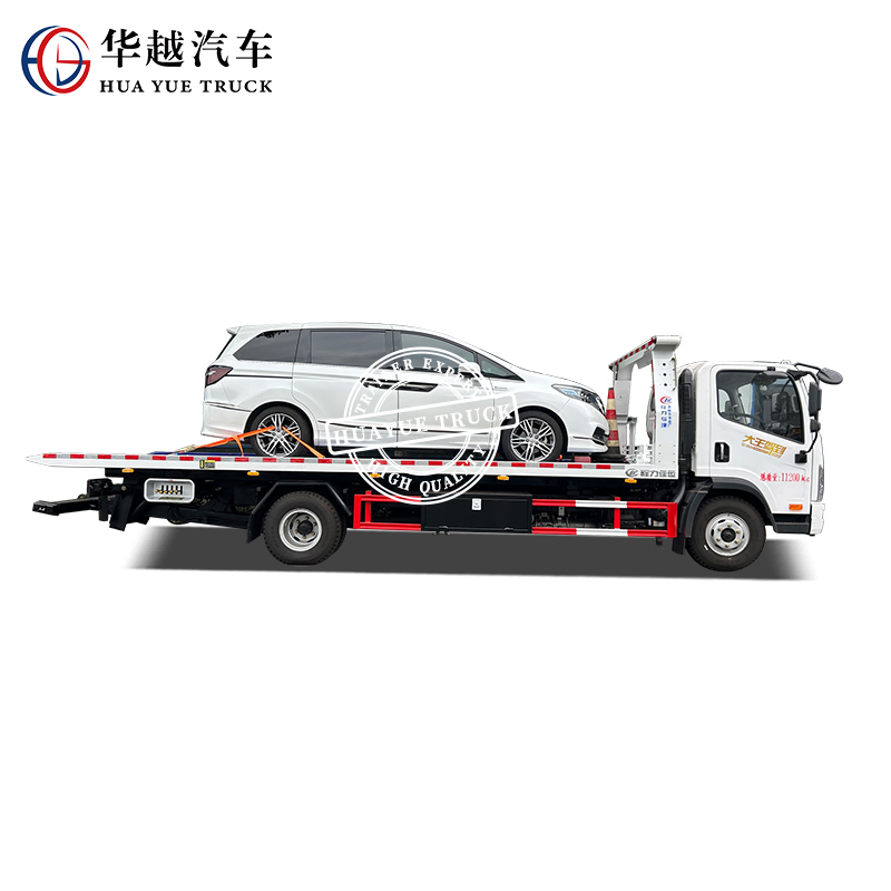 FAW Towing Recovery Flatbed Truck for Heavy-Duty Vehicle Transport Solutions