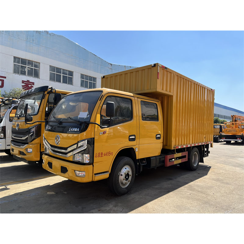 Factory Direct Sales Double-Row Cab 4X2 Van Type Cargo Lorry Truck Mobile Repair Vehicle with Tools