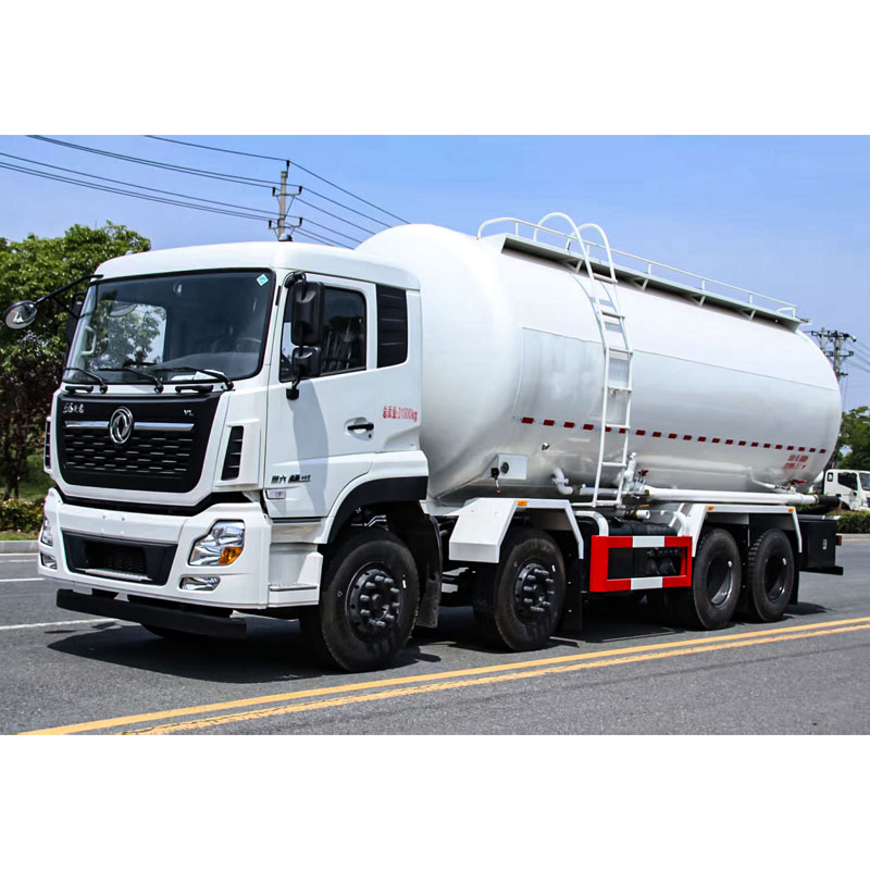 Dongfeng Tianlong 60tons 30m³ 8X4 Low Density Powder Material Tanker Van Transport Vehicle Bulk Cement Powder Material Transport Tanker Truck
