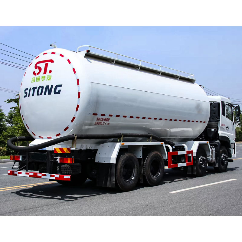 Dongfeng Tianlong 60tons 30m³ 8X4 Low Density Powder Material Tanker Van Transport Vehicle Bulk Cement Powder Material Transport Tanker Truck