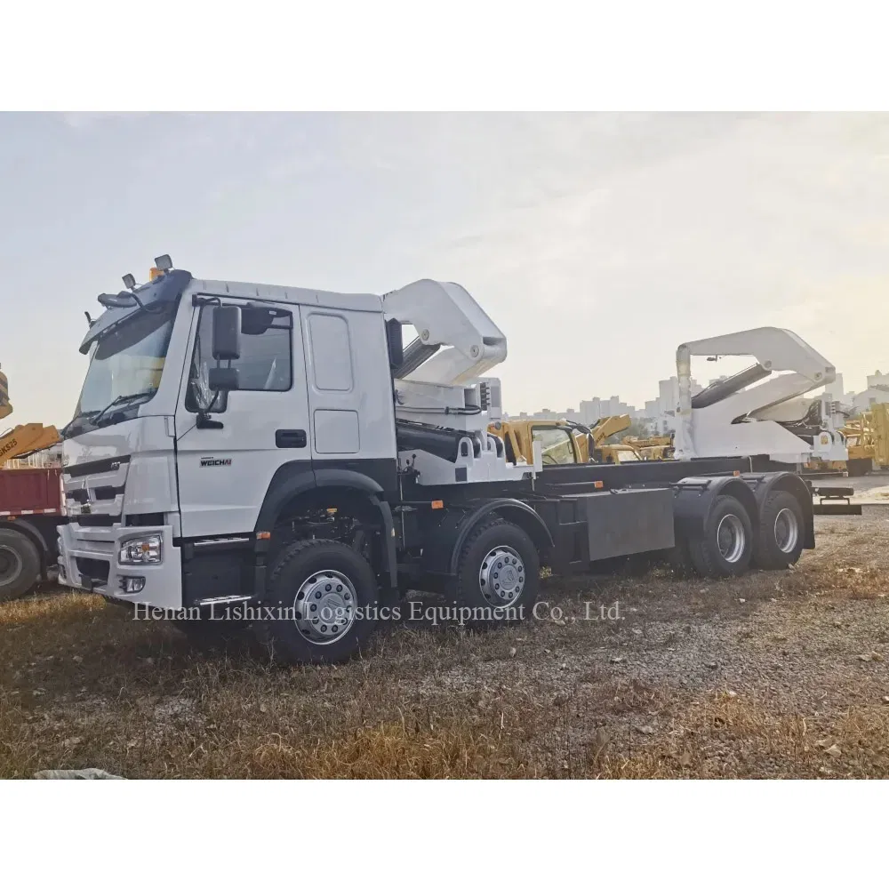 Sinotruk HOWO 430HP 37 Tons Truck Cranes Side Crane Container Transport Vehicle