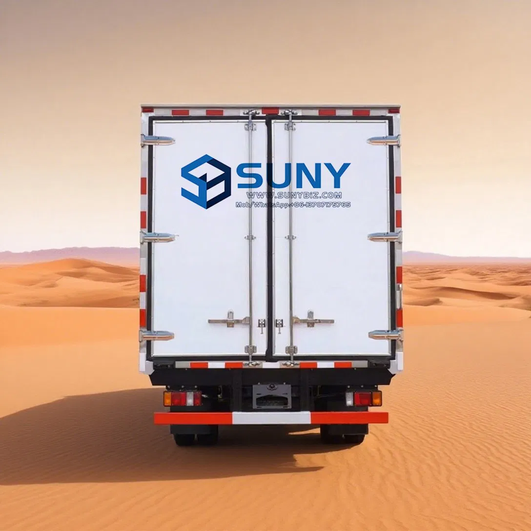Mobile Refrigeration Truck Ice Cream Frozen Goods Insulated Cold Storage FRP Insulation Box for Fish Vegetables Transport 4X2 Refrigerated Van for Fresh Food