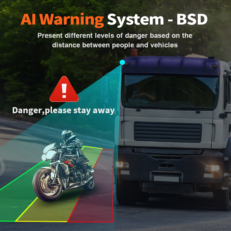 Factory Direct Waterproof Touch Monitor Bsd Camera System Blind Spot Warning for Truck Semi Trailer