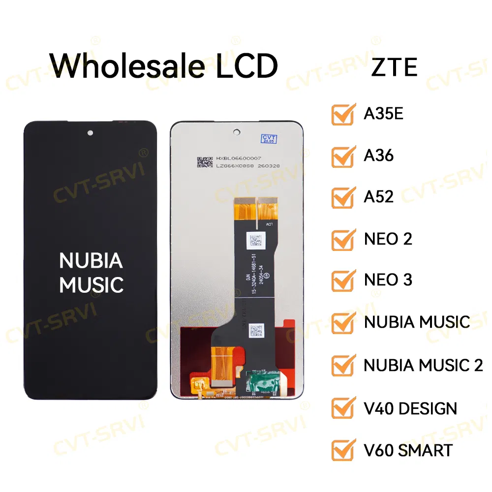 Item Quente Qualidade Original Estável Display Conforto Visão Tela para Zte A35e/A36/A52/Neo2/Neo3/Nubia Música Nubia Música 2/V40 Design/V60 Smartphone