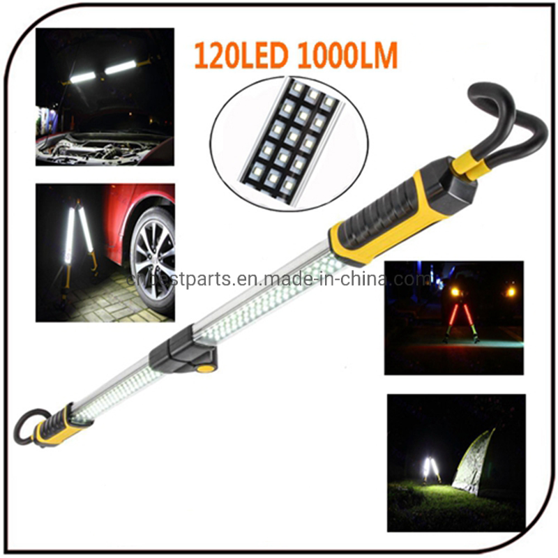 Luz de Trabalho Automotiva Recarregável LED de Emergência para Capô de Carro 120 Lâmpada de Trabalho com Suporte Dobrável Luz de Inundação Poderosa