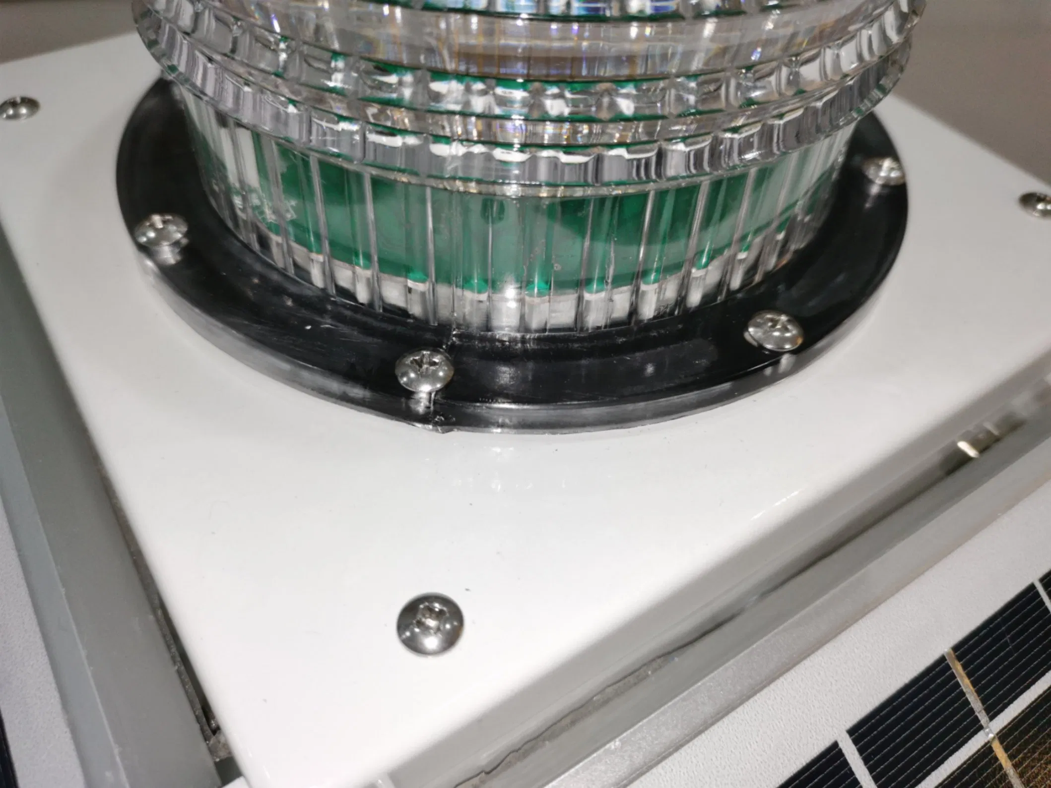 Lanterna de Obstrução de Navegação Solar LED para Barco Marinho 360 Graus