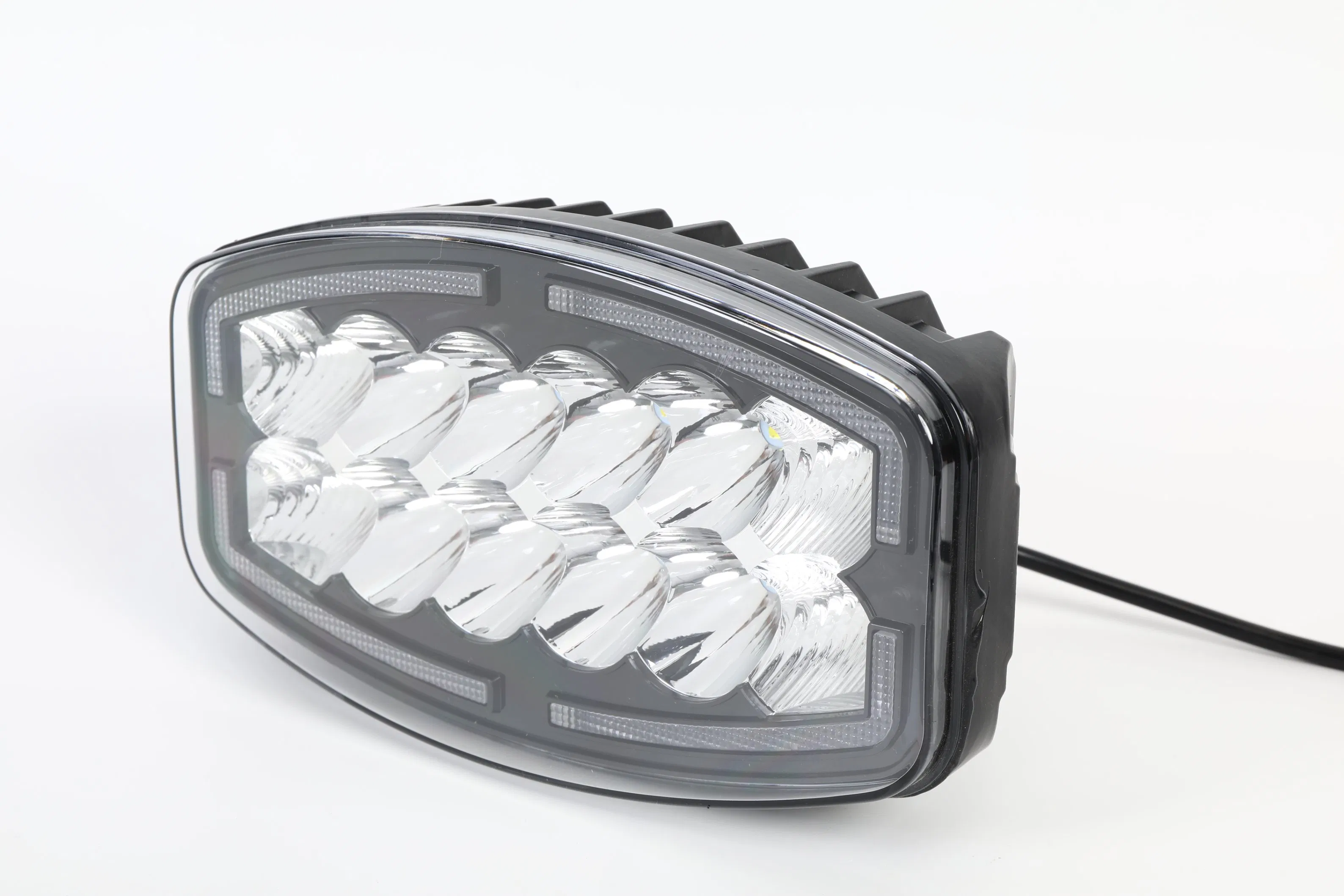 Luz de Trabalho LED 10inch Luzes de Direção para Caminhões 12V 24V Farol de Cabeça LED de Dupla Voltagem Branca e Âmbar Luz LED para 4X4 Caminhões Pesados