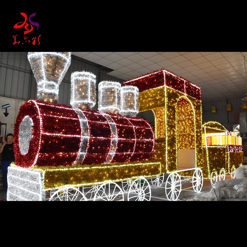 Luz de Motivo de Trem em LED para Uso Comercial ao Ar Livre Gigante