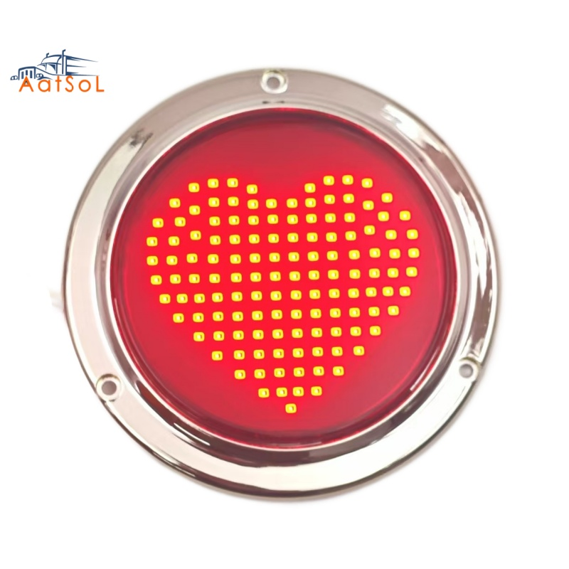Luz de Marcador Lateral LED de Aço com Anel Cromado de Caminhão Personalizado 4 Polegada 129